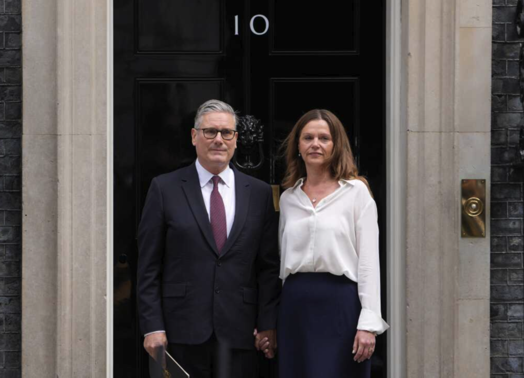 UK Prime Minister Keir Starmer appears with his wife outside of Number 10 Downing Street and announces his resignation